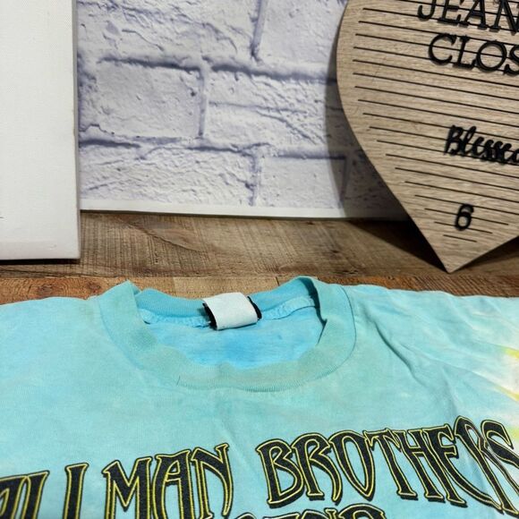 Vintage Allman Brothers Tie Dye T Shirt Liquid Blue Tag XXL - Picture 9 of 13